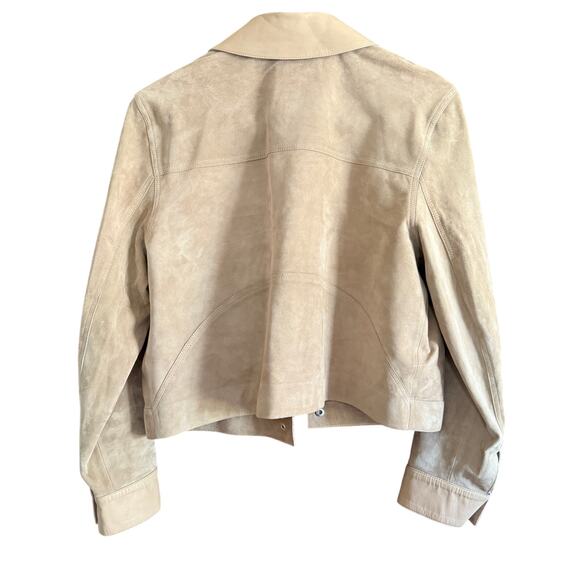 YARGICI Premium Essentials | Tan Suede Denim-style Light Leather Jacket  | Small - Picture 3 of 9